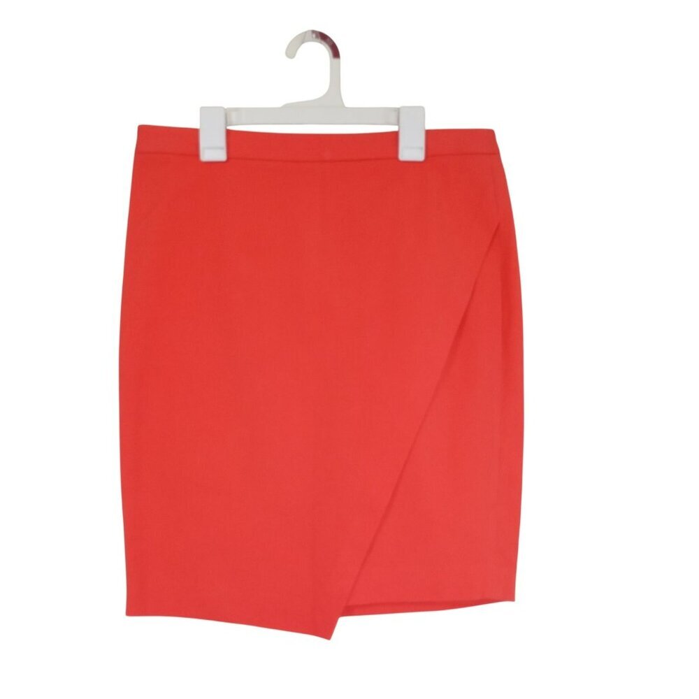 Banana Republic Skirt Size 6 Coral Wrap Pencil Cotton Blend Womens